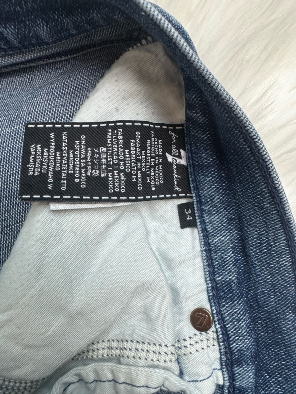 7 for all mankind dark wash jeans 34 - Picture 10 of 10